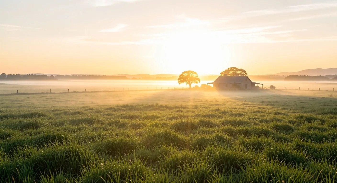 Pampeanía argentina al amanecer